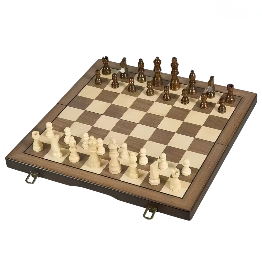 Schachspiel aus Holz klappbar